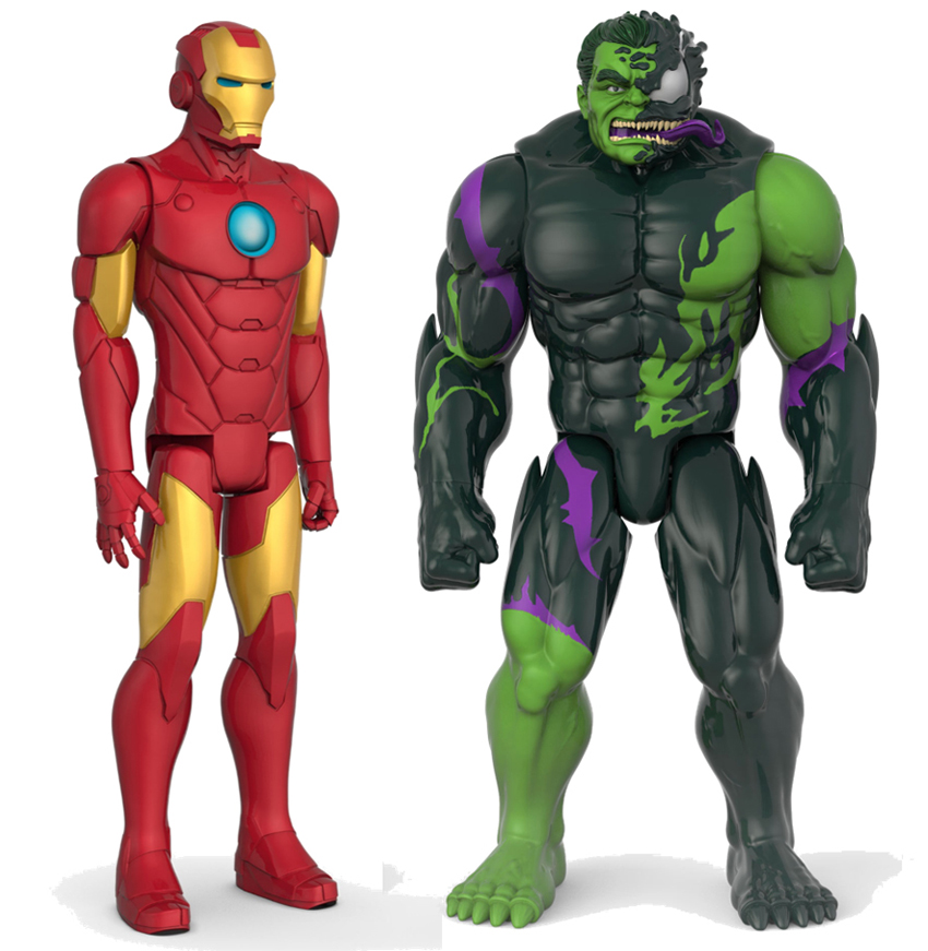 2020 Marvel Titan Hero Series Iron Man /& Venomized Hulk 12 Inch Action Figures